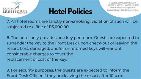 Hotel Policies 